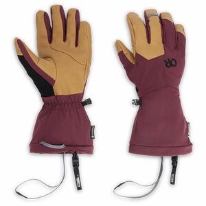 Outdoor Research Women's Gloves - Burgundy and Tan
